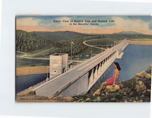 Postcard Scenic View of Norfork Dam and Norfork Lake, In the Beautiful Ozarks