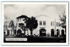 Homa Arcadia Motel & Apartments Car Homosassa Springs Florida FL Postcard 