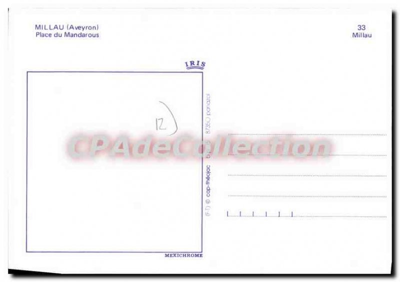 Old Postcard Millau Square Mandarous