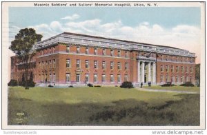 New York Utica Masonic Soldiers' and Sailors' Memorial Hospital 1921