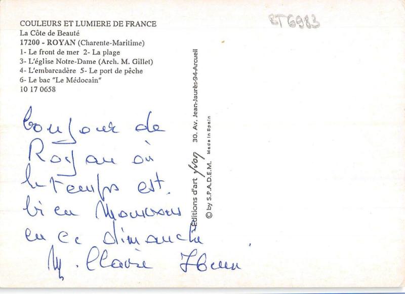 BT6983 Royan multi views ship bateaux       France