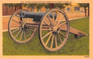 Only Double Barreled Cannon in the World, Athens, GA Civil War Unused 
