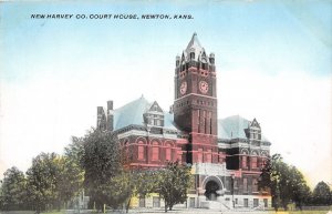 J55/ Newton Kansas Postcard c1910 New Harvey County Court House 204