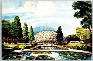 Vtg St Louis Missouri MO Climatron Botanical Garden Greenhouse View Postcard