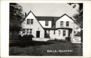 Rolla MO Saint Patrick School & Convent 1953 Used Real Photo Postcard