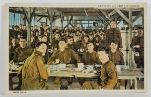 U.S. Army Cantonment Mess Hall Postcard R12