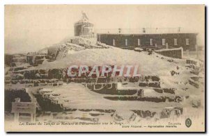 Old Postcard Ruins of Temple of Mercury and the Observatory in the Snow