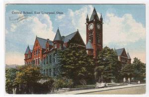 Central High School East Liverpool Ohio 1916 postcard