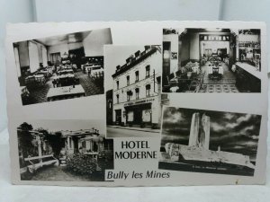 Vintage RP Multiview Postcard Hotel Moderne Bully Les Mines Posted 1957