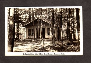 ME Knoll ? Cabin Freeport Maine RPPC Real Photo Postcard 1946