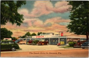 The Smack Drive In Sarasota FL Linen U.S. Route 41 Vintage Postcard B19