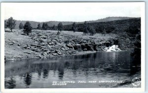 RPPC  SPRINGERVILLE, Arizona AZ  Inviting Pool  c1940s  Frasher Postcard
