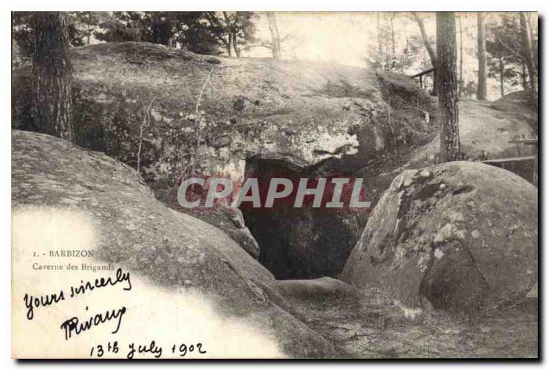 Postcard Old Barbizon Cave of Robbers