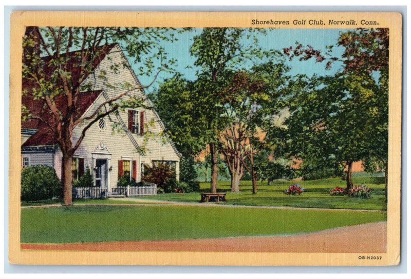 c1950's Shorehaven Golf Club Norwalk Connecticut CT Harold Hahn Co. Postcard 