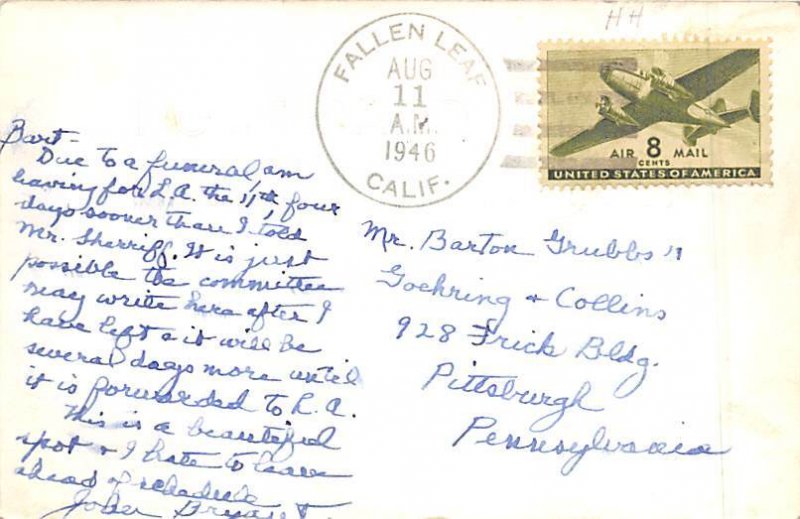 At Fallen Leaf Lodge Lake Tahoe CA