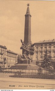 MILANO, Italy, 1900-10s; Mon. delle Cinque Giornate