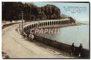 Old Postcard Perros Guirec The Corniche Road