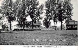 Sunnyside Farm House - Jeffersonville, New York NY Postcard