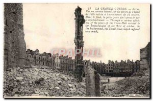 Old Postcard Arras Town Hall Militaria