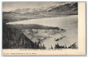 c1905 Birds Eye View Seward Terminus Alaska Central Railway Alaska AK Postcard