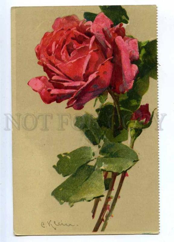 187647 Belle Huge ROSE Flower by C. KLEIN vintage GOM PC