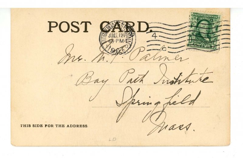 MN - Minneapolis. Loring Park View ca 1907  (postal ink)