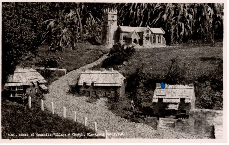 Vintage Postcard- Lodel of Godahill Village & Church Blackchine Isle of Wight