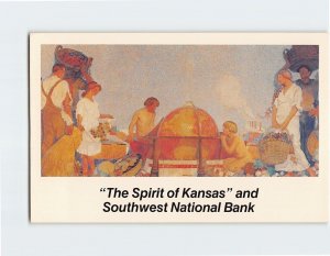 Postcard The Spirit of Kansas and Southwest National Bank Kansas USA