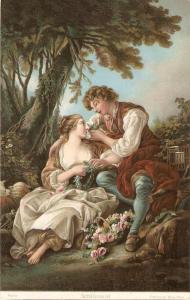 \Lovers. Schaferspiel by F.Boucher\ Fine art Stengel PC # 