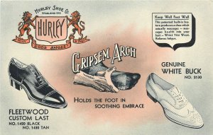 1940s New York Hurley Shoe advertising Teich occupation Postcard 25-11355