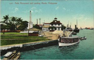 PC PHILIPPINES, MANILA, ANDA MONUMENT AND LANDING, Vintage Postcard (b39075)