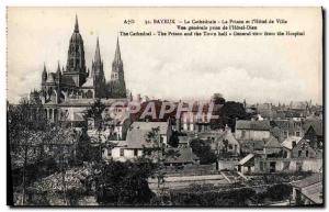 Old Postcard Bayeux Cathedral Prison and L & # 39Hotel City