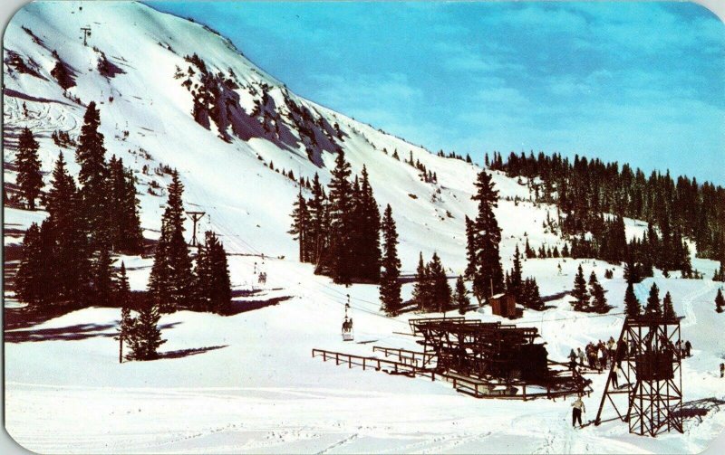 Summit Berthoud Pass Twin Chair Ski Life US 40 Ski Continental Divide Postcard 