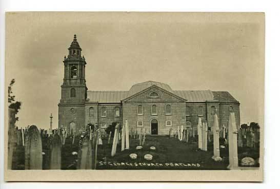 Portland UK  St George Church Postcard RPPC