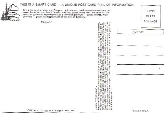 Washington's Northwest Passages.  Smart Card.  Map, ships