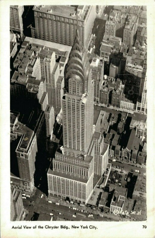 USA Aerial View of the Chrysler Building New York City RPPC 03.71