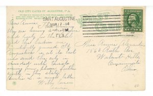 FL - St. Augustine. Old City Gates  ca 1914