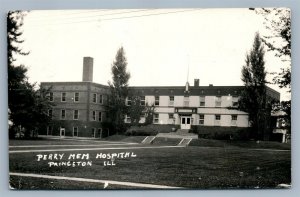 PRINCETON IL PERRY MEMORIAL HOSPITAL ANTIQUE REAL PHOTO POSTCARD RPPC