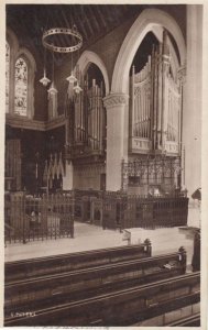 St John The Baptist Church Hove Organ Interior Antique Real Photo Postcard