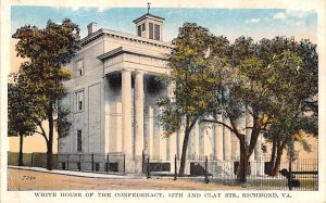 White House of Confederate, Richmond, Virginia USA Civil War Postcard