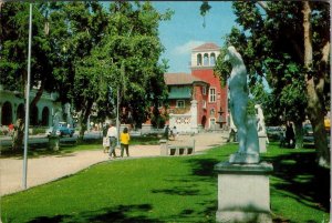 La Serena, Chile  STREET SCENE  Park~Statue~Pedestrians   4X6 Vintage Postcard