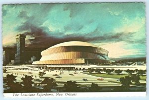 NEW ORLEANS ~ Artist View LOUISIANA SUPERDOME 1970s Pre Opening 4x6 Postcard