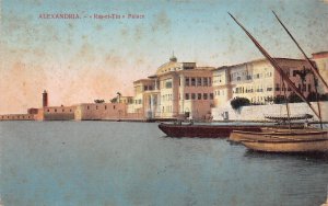 A857 Egypt Alexandria Ras-el-tin Palace vintage postcard