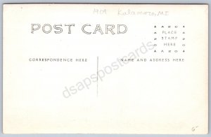 K45/ Kalamazoo Michigan RPPC Postcard c1910 Battle Creek River Canoe 342