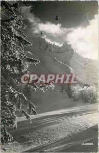 Modern Postcard Mont Dore P D Teleferique and Sancy in winter