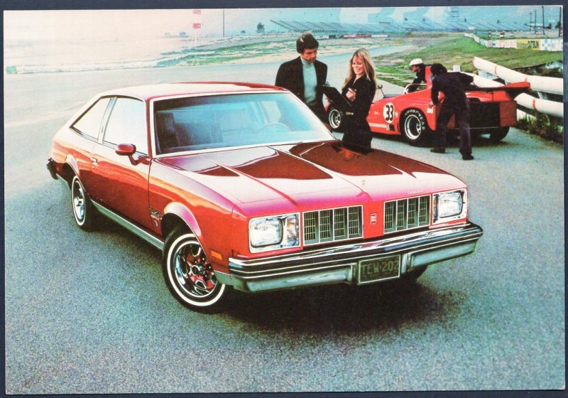 Classic Car Dealer 1978 OLDSMOBILE Cutlass Salon Brougham Large Postcard Chrome