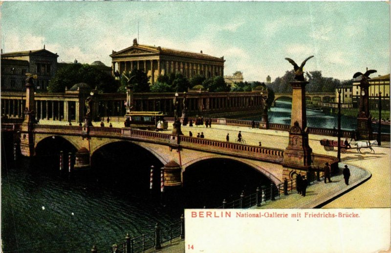 CPA AK BERLIN Nationalgalerie u. Friedrichsbrücke GERMANY (973499)