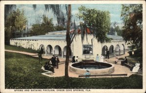 Vintage Postcard GREEN COVE SPRINGS FLORIDA FL Spring and Bathing Pavilion