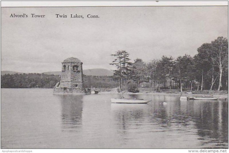 Connecticut Twin Lake Alvords Tower Albertype