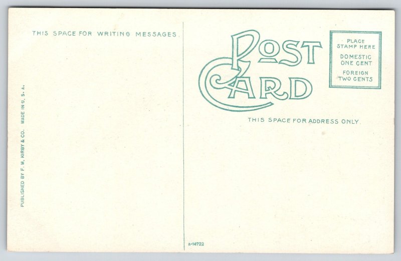 Dayton Ohio~Conover Bldg Birds Eye View~Church Steeple~Road~Dome~c1910 Postcard